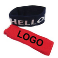 Knitted Bandana Sport Headband with Jacquard Logo